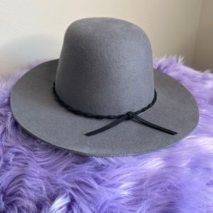 Brixton Charcoal Wool Fedora Hat